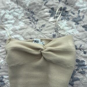 Princess Polly Beige Ribbed Camisole with Twist